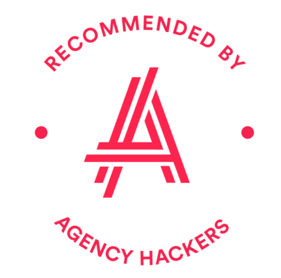 A badge showing that Tend Legal is a recommended partner of Agency Hackers